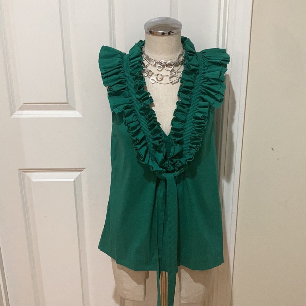BCBGMAXAZRIA sleeveless top/blouse Emerald green
